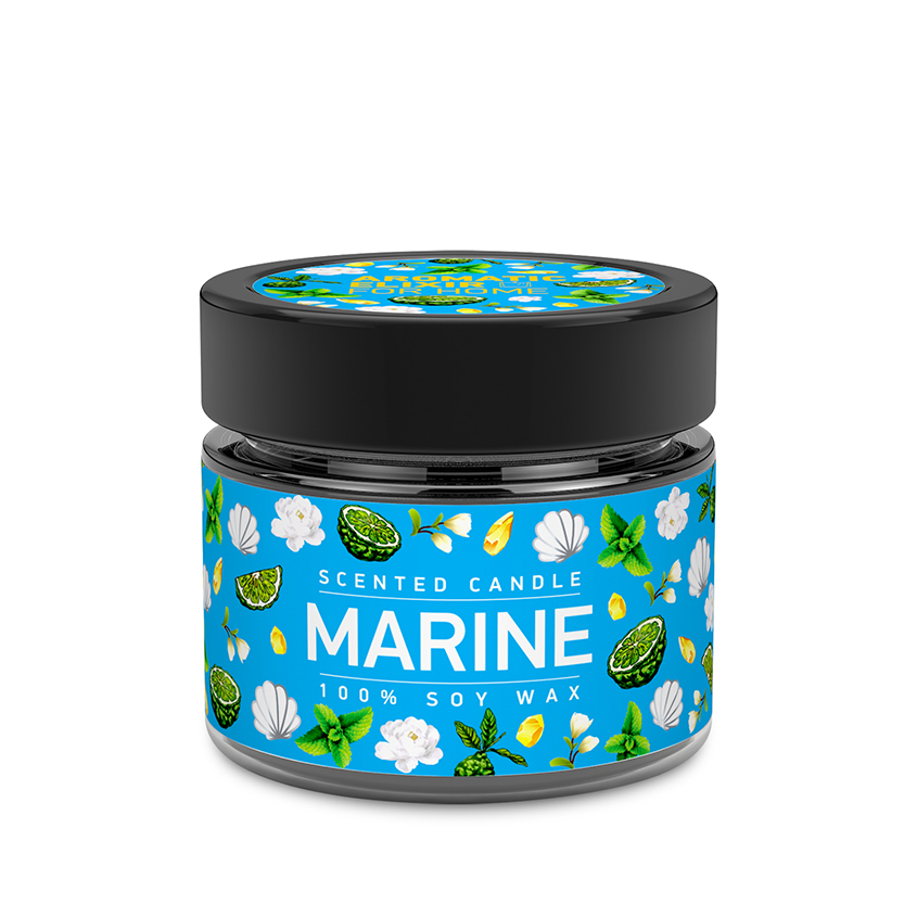 Свеча ароматическая BAGO HOME Морская вода 80 г